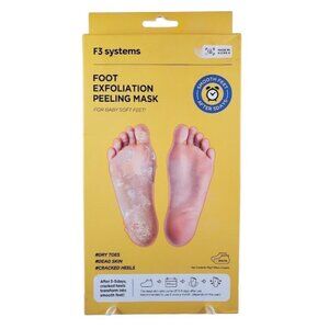 F3 Systems Foot Exfoliation Peeling Mask For Smooth Baby Soft Feet Moisturizing